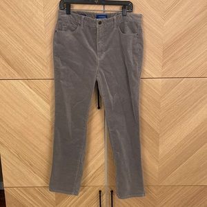 Talbots High Rise Straight Leg Gray Corduroys-Sz 12P